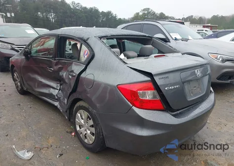 2012 Honda Civic Lx z USA, uszkodzony, nr VIN 19XFB2F58CE386911